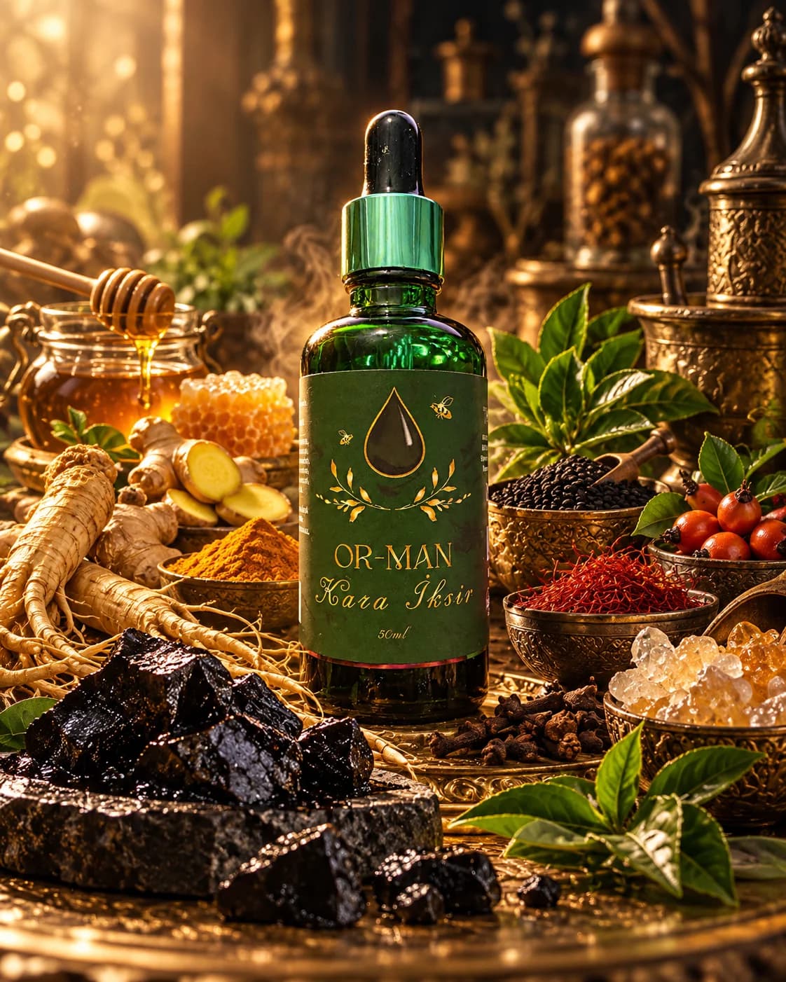 OR-MAN Kara İksir Mumiyo (Shilajit İçerikli Sıvı Ekstrakt)