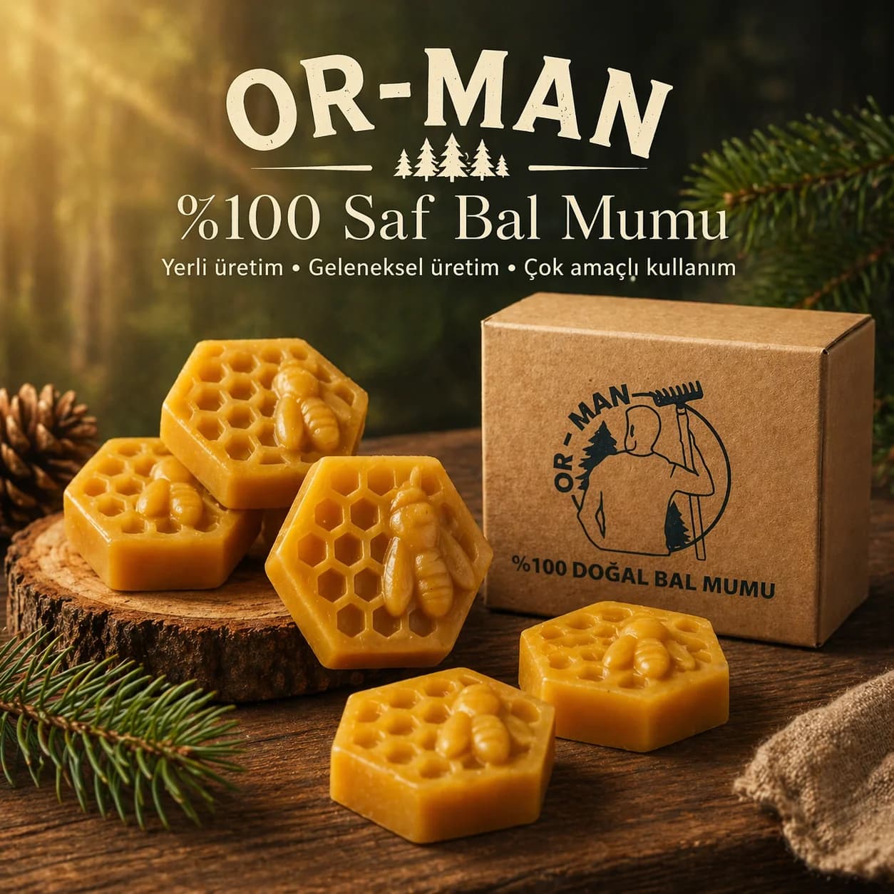 %100 Doğal Bal Mumu
