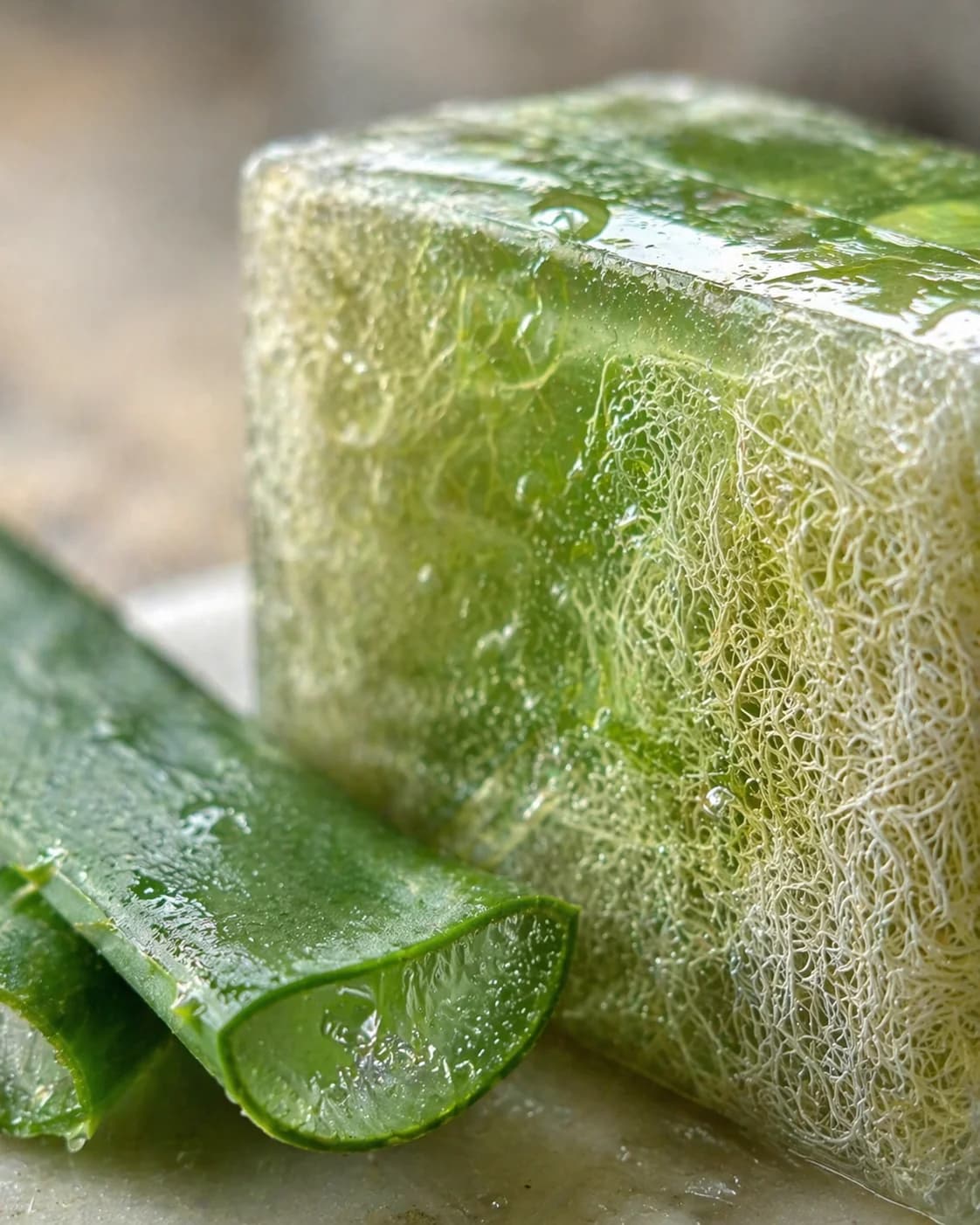 Aloevera Özlü Kabak Lifli El-Yüz-Vücut Sabun