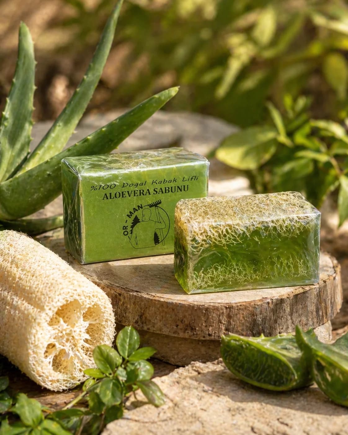 Aloevera Özlü Kabak Lifli El-Yüz-Vücut Sabun