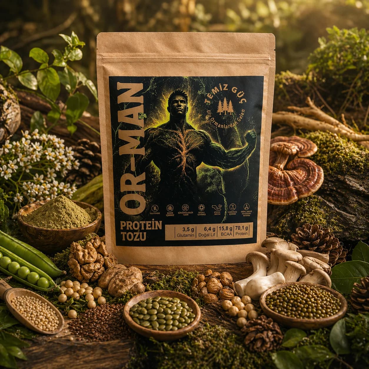 OR-MAN Protein Tozu "Ulu Ormanlardan Gelen Temiz Güç"