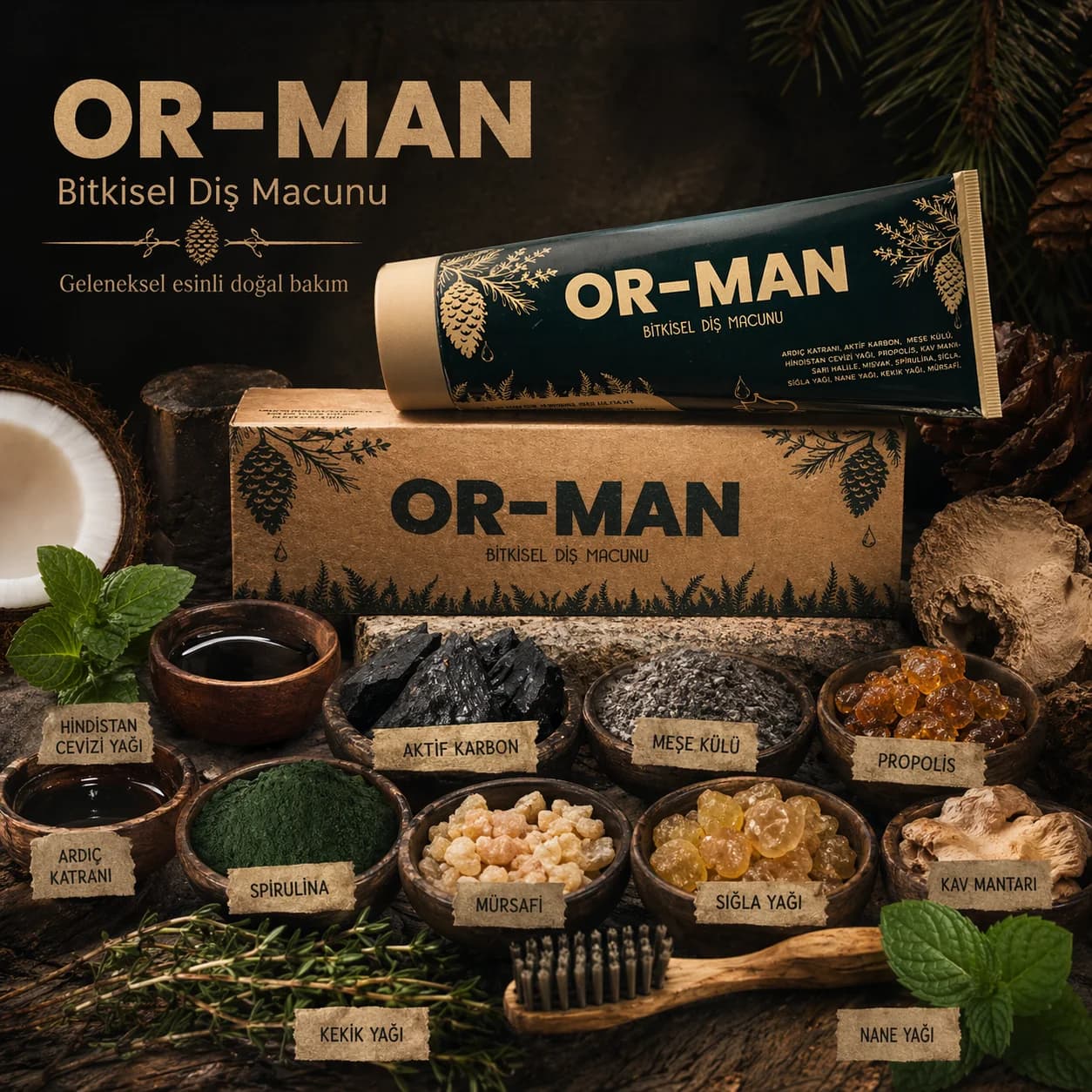 OR-MAN Bitkisel Diş Macunu